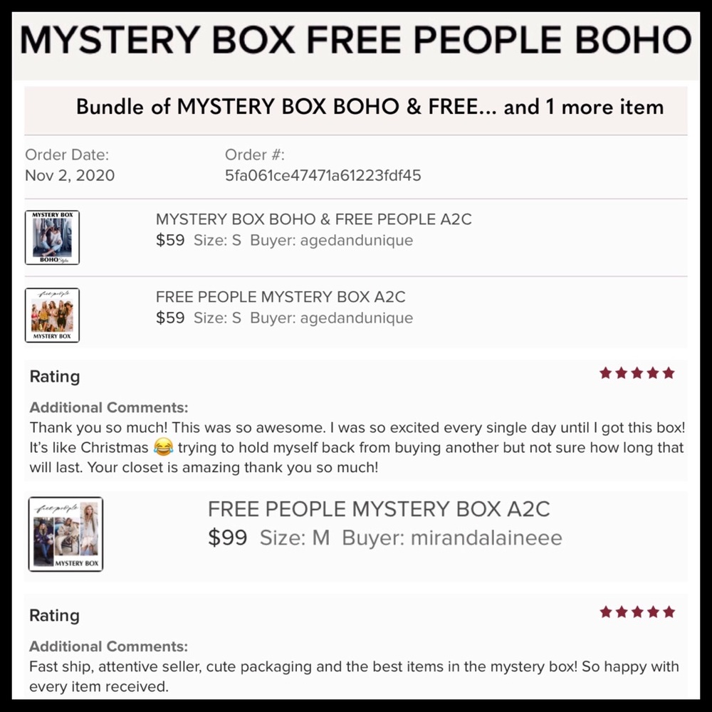 FREE PEOPLE BOHO MYSTERY BOX A3C - Picture 6 of 16